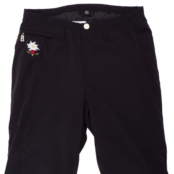 Bogner Black Floral Embroidered Ski Pants Size 6 - Picture 5 of 5